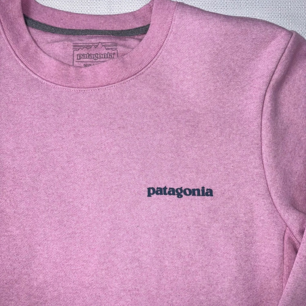 Patagonia Uprisal Crewneck Sweatshirt Women's XS Pink Logo Long Sleeve Pullover - Picture 2 of 6